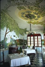 Murals in dining room, Horned Dorset Inn, Puerto Rico